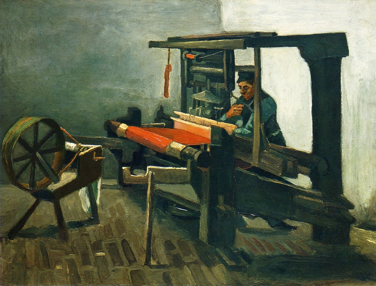Картина Ван Гога Ткач с прялкой, с левой стороны 1884